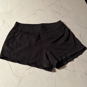 Athleta black shorts - adjustable waist - back zipper pocket